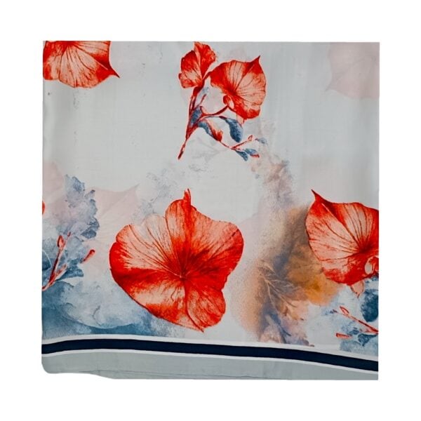 Eșarfă Feeling Silk – Alexa G&D-216 (85×180 cm) | Scarlet Petal Dream, Cutie Cadou