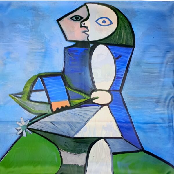 Eșarfă Gallery 8108-2 – Ediție Artistică Reversibilă (2 Fețe), 50% Mătase & 50% Vîscoză, 180x68 cm | Cutie Cadou Inclusă