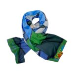 Eșarfă Gallery 8108-2 – Ediție Artistică Reversibilă (2 Fețe), 50% Mătase & 50% Vîscoză, 180x68 cm | Cutie Cadou Inclusă