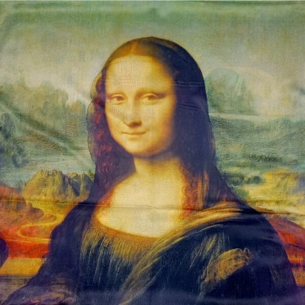 Eșarfă Gallery 8108-1 – Ediție Artistică Reversibilă (2 Fețe), 50% Mătase & 50% Vîscoză, 180x68 cm | Cutie Cadou Inclusă