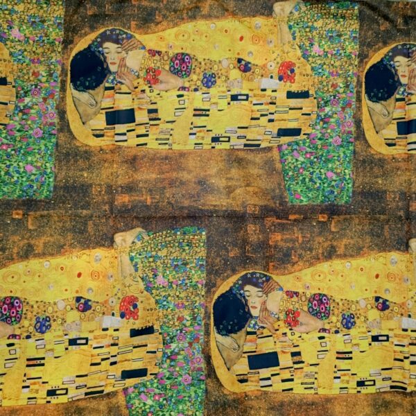 Eșarfă Gallery 8108-1 – Ediție Artistică Reversibilă (2 Fețe), 50% Mătase & 50% Vîscoză, 180x68 cm | Cutie Cadou Inclusă