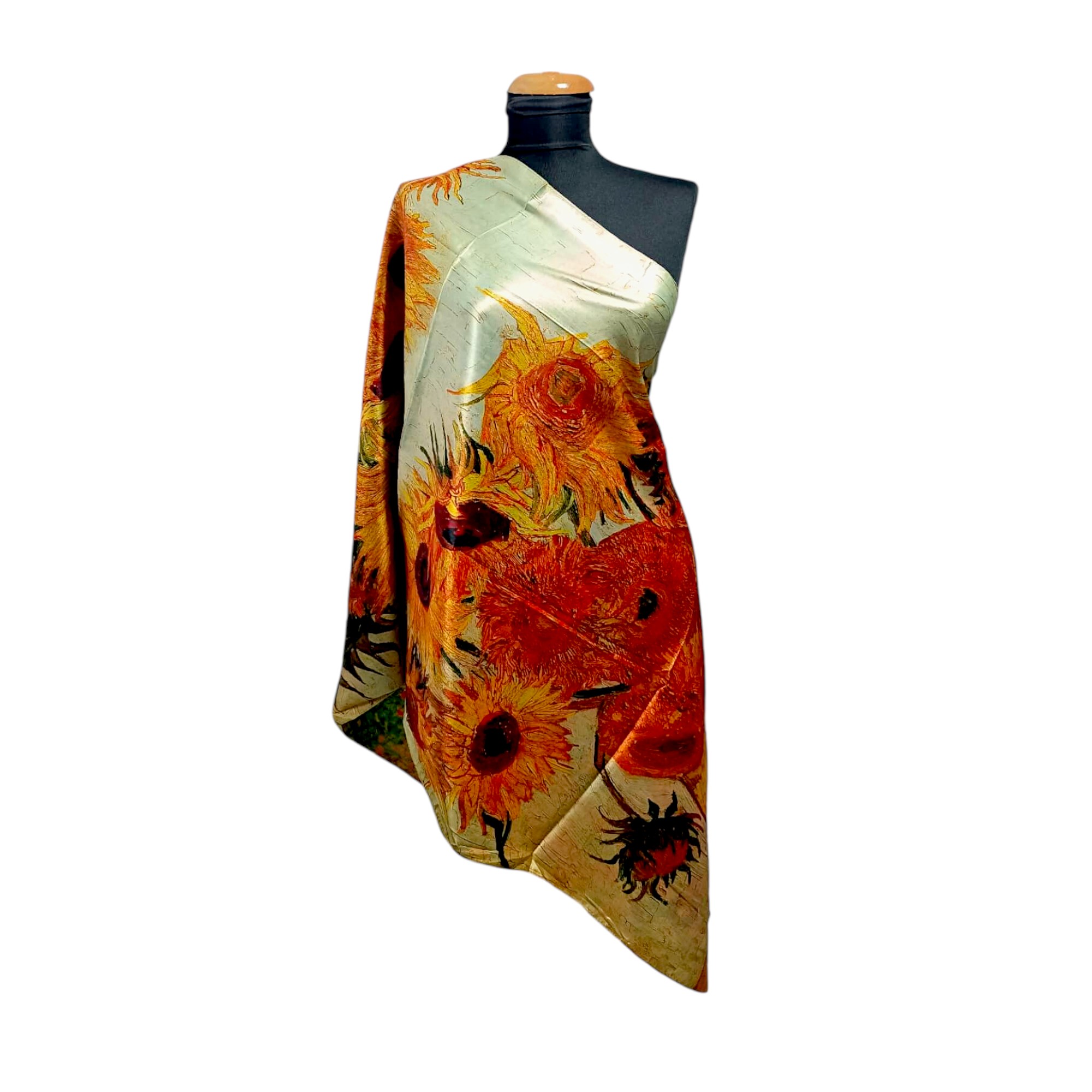 Eșarfă damă EVS-Collection Signature Silk – ESX16-1 (180×68 cm) | Eșarfă lungă din mătase 100%, model două fețe