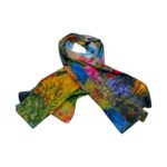 Eșarfă damă EVS-Collection Signature Silk – ESX16-10 (180×68 cm) | Eșarfă lungă din mătase 100%, model două fețe