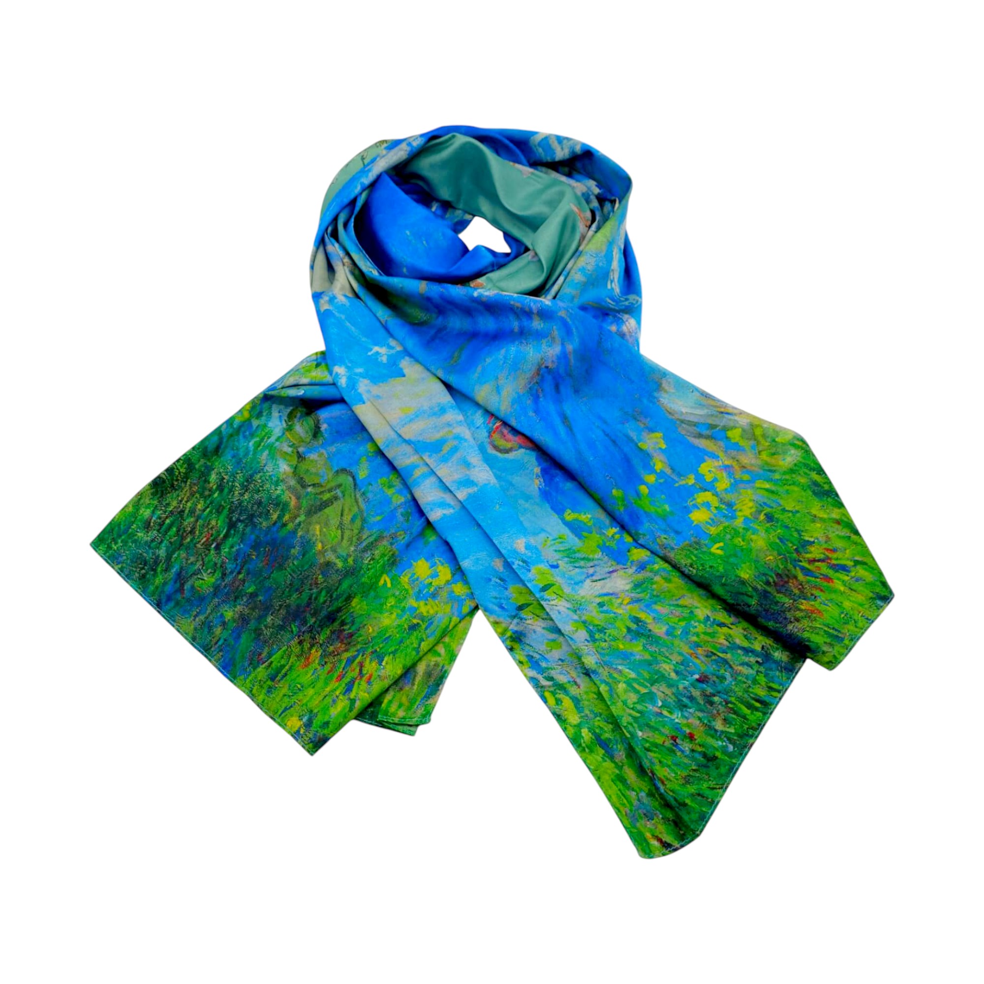 Eșarfă damă EVS-Collection Signature Silk – ESX16-5 (180×68 cm) | Eșarfă lungă din mătase 100%, model două fețe