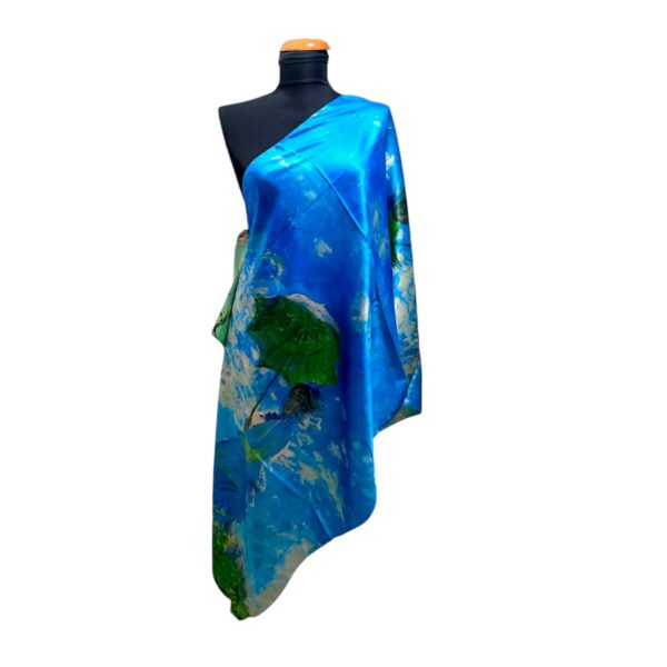 Eșarfă damă EVS-Collection Signature Silk – ESX16-5 (180×68 cm) | Eșarfă lungă din mătase 100%, model două fețe