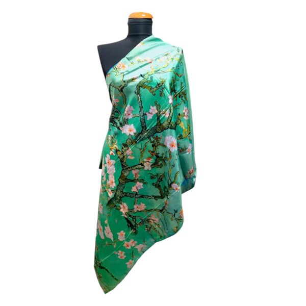 Eșarfă damă EVS-Collection Signature Silk – ESX16-5 (180×68 cm) | Eșarfă lungă din mătase 100%, model două fețe