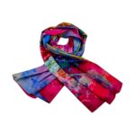 Eșarfă damă EVS-Collection Signature Silk – ESX16-7 (180×68 cm) | Eșarfă lungă din mătase 100%, model două fețe