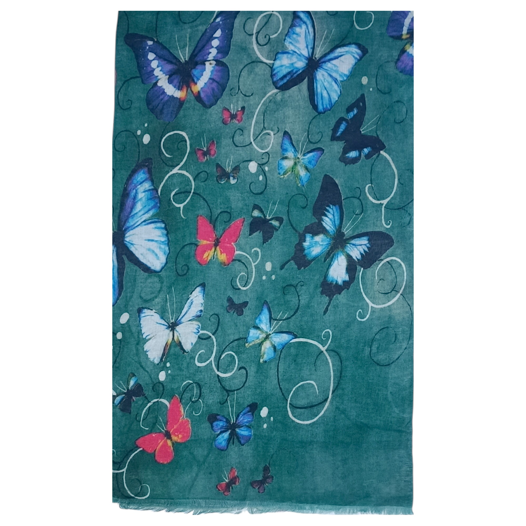 Eșarfă damă bumbac 100% – Emerald Butterflies BR09-7 (65x180 cm) Print Artistic, Cutie Cadou (2) Eșarfă damă bumbac 100% – Emerald Butterflies BR09-9 (65x180 cm) | Print Artistic, Cutie Cadou