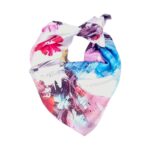 Eșarfă damă mătase naturală 100% – Floral Butterflies SG10-2 (70x70 cm) | Print Artistic Elegant, Cutie Cadou