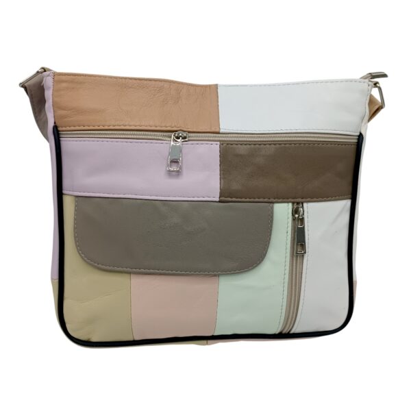 Geanta Damă Lucia R45-JM42,Multicolor , Piele Naturală, dimensiune 27 x 8 x 22 cm