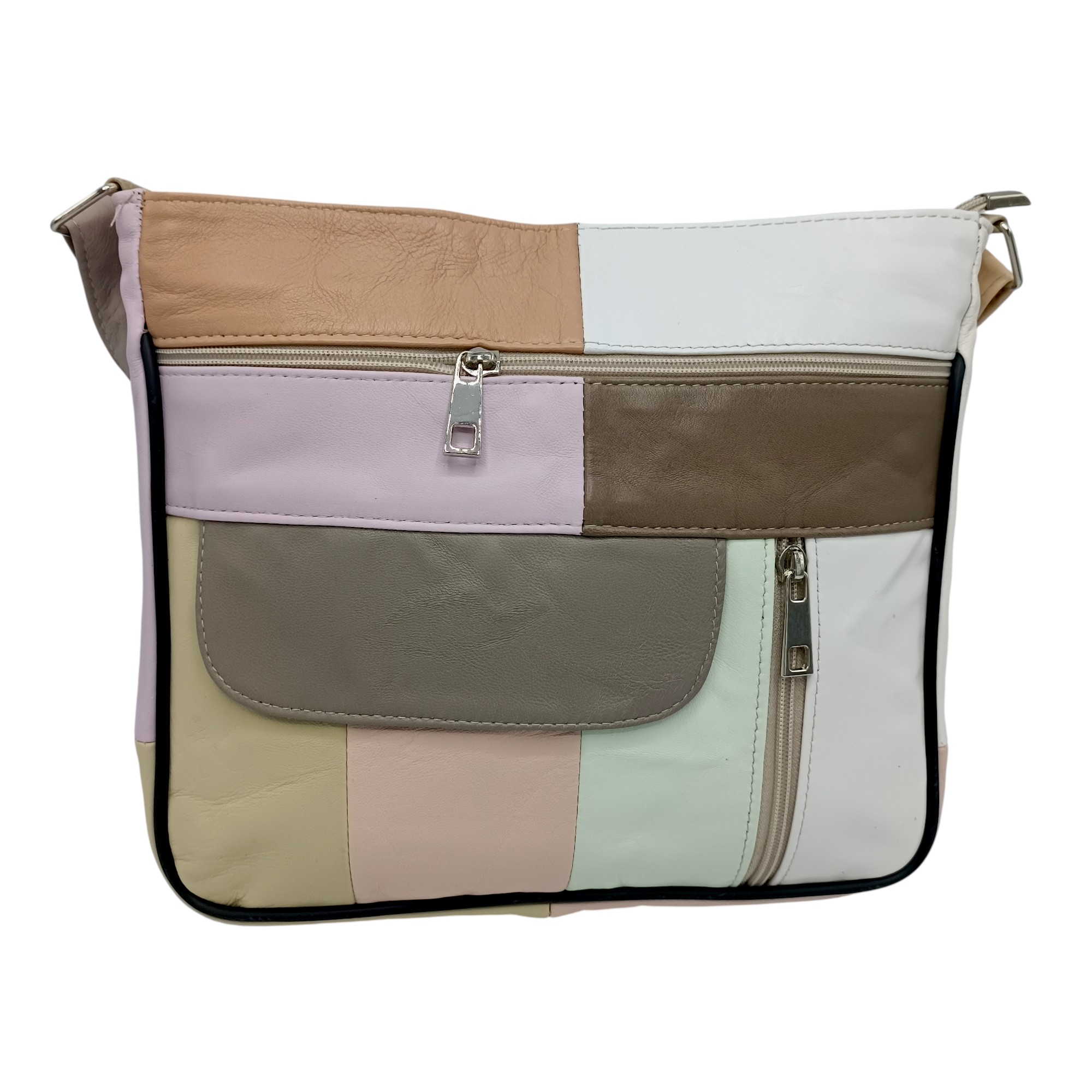 Geanta Damă Lucia R45-JM42,Multicolor , Piele Naturală, dimensiune 27 x 8 x 22 cm