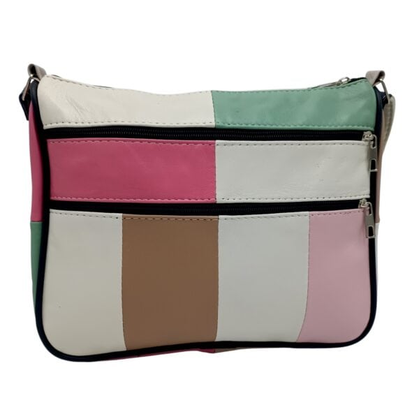 Geanta Damă Lucia R45-JM43,Multicolor , Piele Naturală, dimensiune 27 x 8 x 22 cm