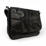 Geantă damă Lucia R45-NX4 – Crossbody din piele naturală, Negru Lucios