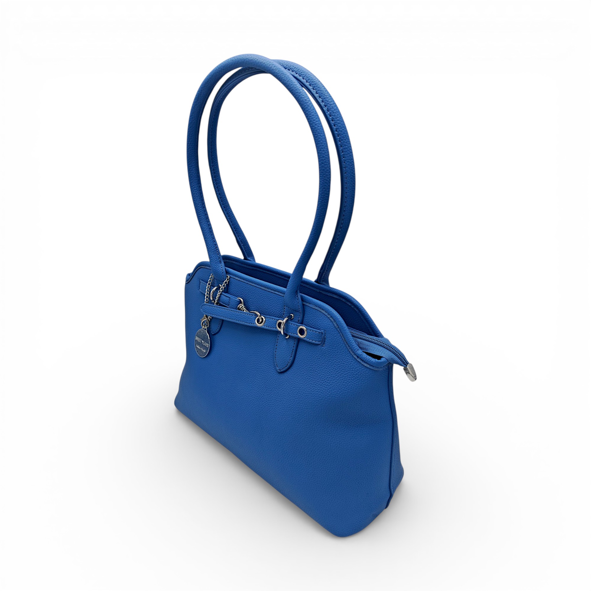 Geantă damă Sweet Years Italian OSY66884 – Albastru Denim, design elegant structurat (4) Geantă damă Sweet Years Italian OSY66884 – Albastru Denim, design elegant structurat