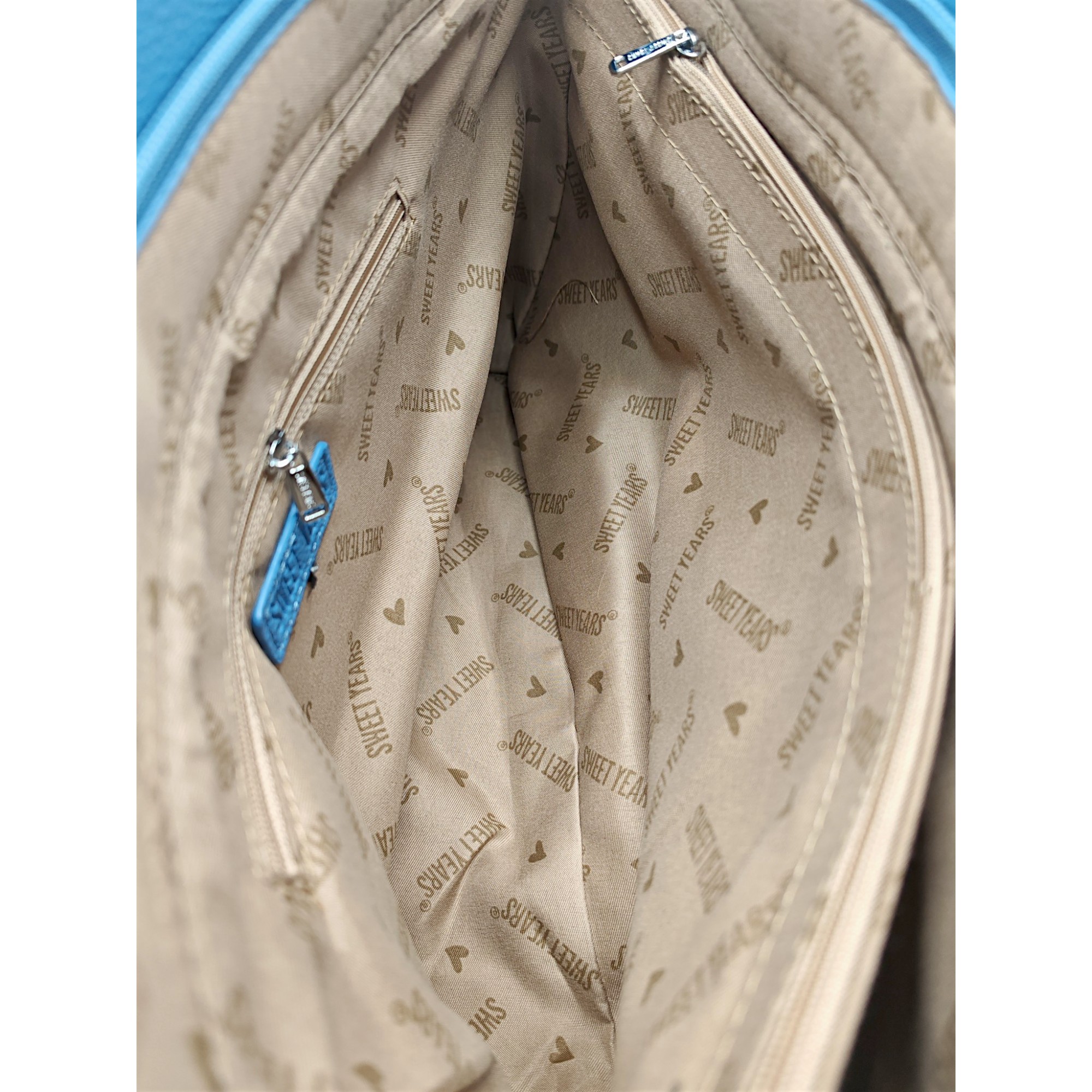 Geantă damă Sweet Years Italian OSY66884 – Albastru Denim, design elegant structurat (6) Geantă damă Sweet Years Italian OSY66884 – Albastru Denim, design elegant structurat