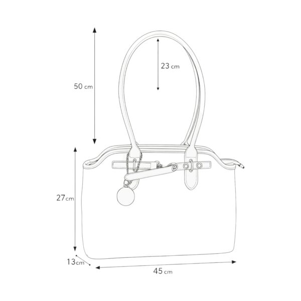 Geantă damă Sweet Years Italian OSY66884 – Albastru Denim, design elegant structurat