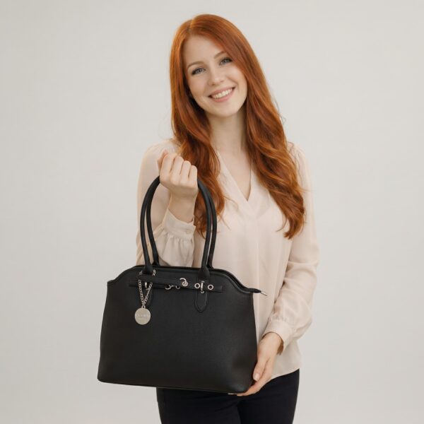 Geantă damă Sweet Years Italian OSY66884 – Negru, design elegant structurat