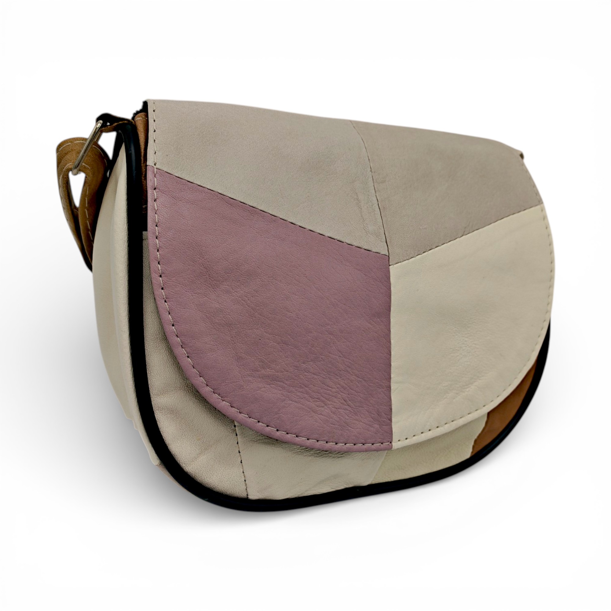 Geantă damă din piele naturală R30-11 – Soft Harmony Beige, compactă, practică și atemporală