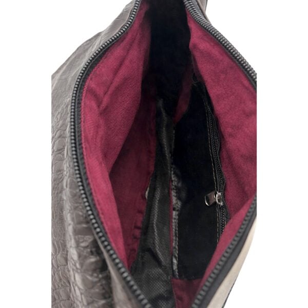 Geantă damă din piele naturală R30-14 – Dark Mocha Classic, compactă, practică și atemporală