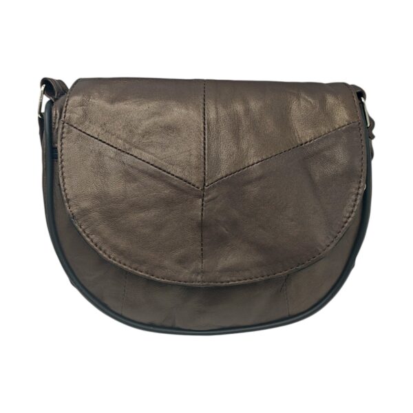 Geantă damă din piele naturală R30-14 – Dark Mocha Classic, compactă, practică și atemporală