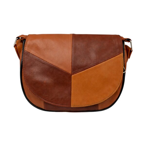 Geantă damă din piele naturală R30-15 – Caramel Harmony, compactă, practică și atemporală