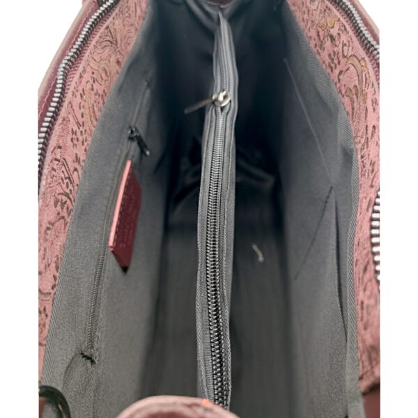 Geantă de lux din piele naturală din Italia, în nuanță Oxblood – Belle Monique BM185