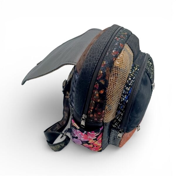 Rucsac Damă Piele Naturală Multicolor Eveline Élégance-Couture R105-45 – Design Patchwork Premium