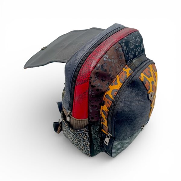 Rucsac Damă Piele Naturală Multicolor Eveline Élégance-Couture R105-46 – Design Patchwork Premium