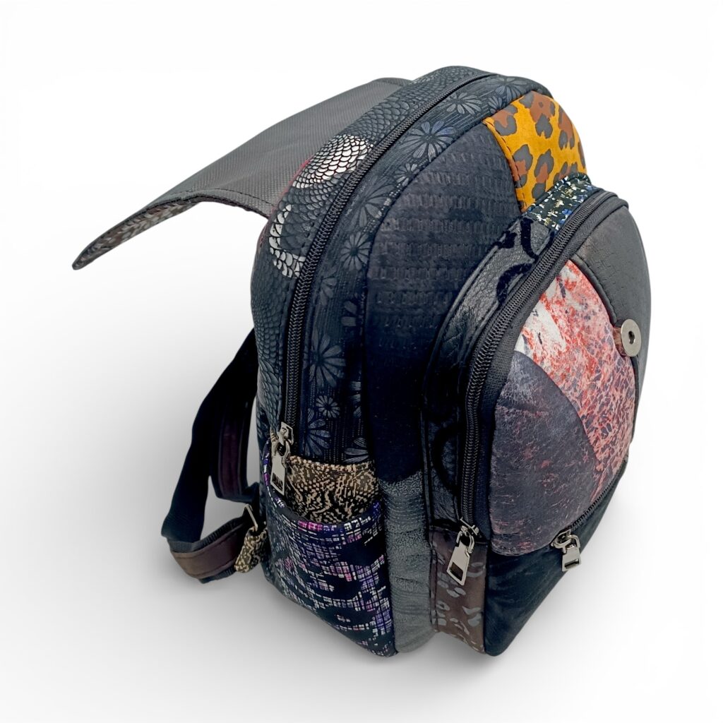 Rucsac Damă Piele Naturală Multicolor Eveline Élégance-Couture R105-48 – Design Unicat Patchwork Premium Rucsac Damă Piele Naturală Multicolor Eveline Élégance-Couture R105-48 – Design Unicat Patchwork Premium