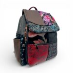 Rucsac Damă Piele Naturală Multicolor Eveline Élégance-Couture R105-49 – Design Unicat Patchwork Premium