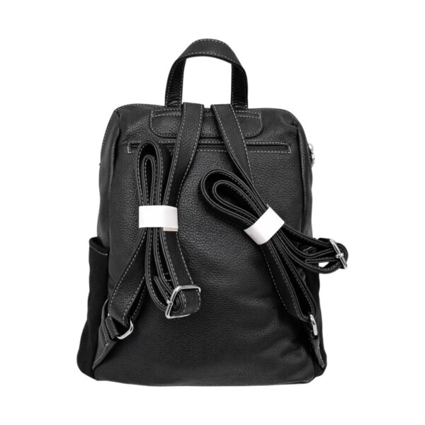 Rucsac damă Velina Fabiano VF25-362S, negru – design urban & compartimentare inteligentă (34 × 32 × 13 cm)