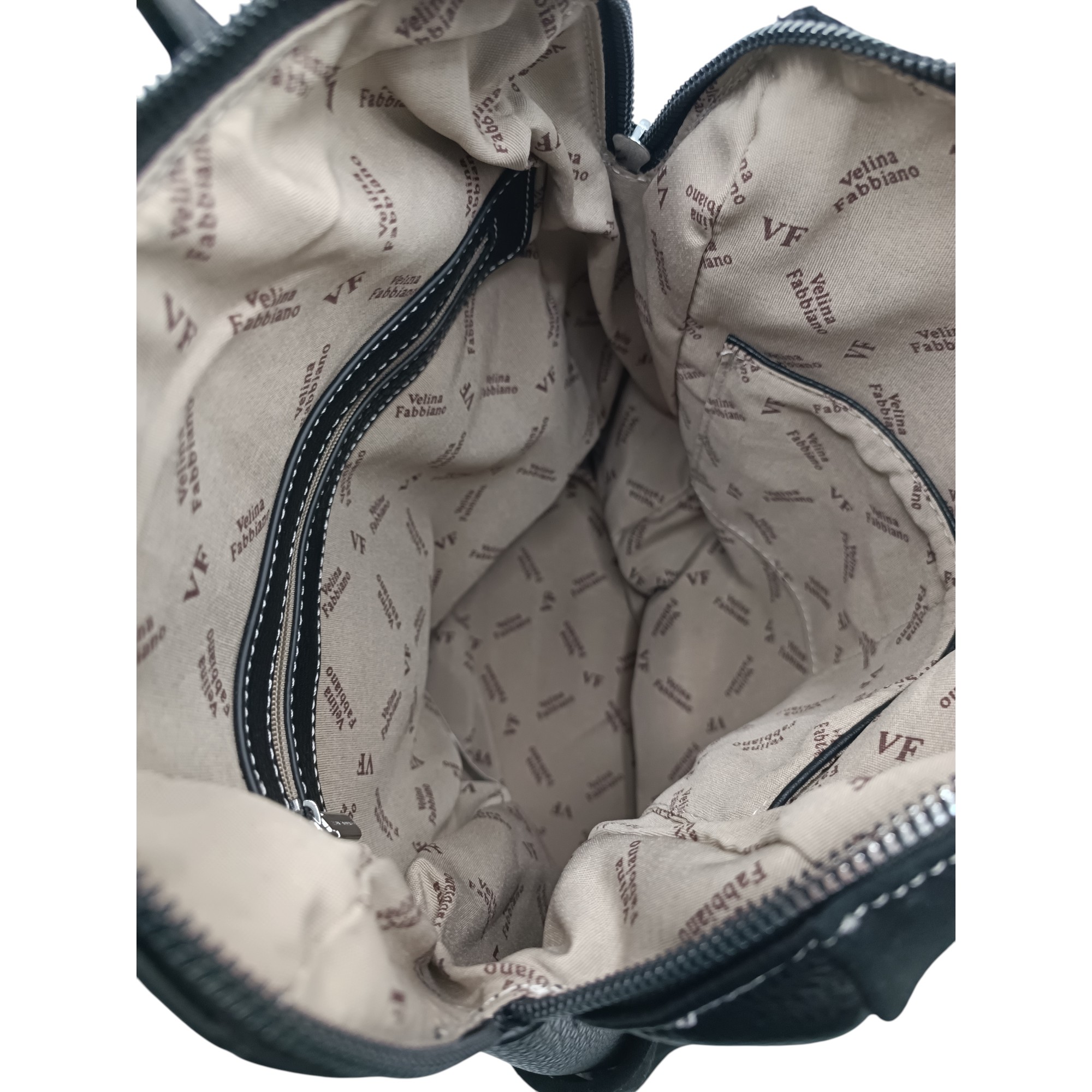 Rucsac damă Velina Fabiano VF25-362S, negru – design urban & compartimentare inteligentă (9) Rucsac damă Velina Fabiano VF25-362S, negru – design urban & compartimentare inteligentă (34 × 32 × 13 cm)