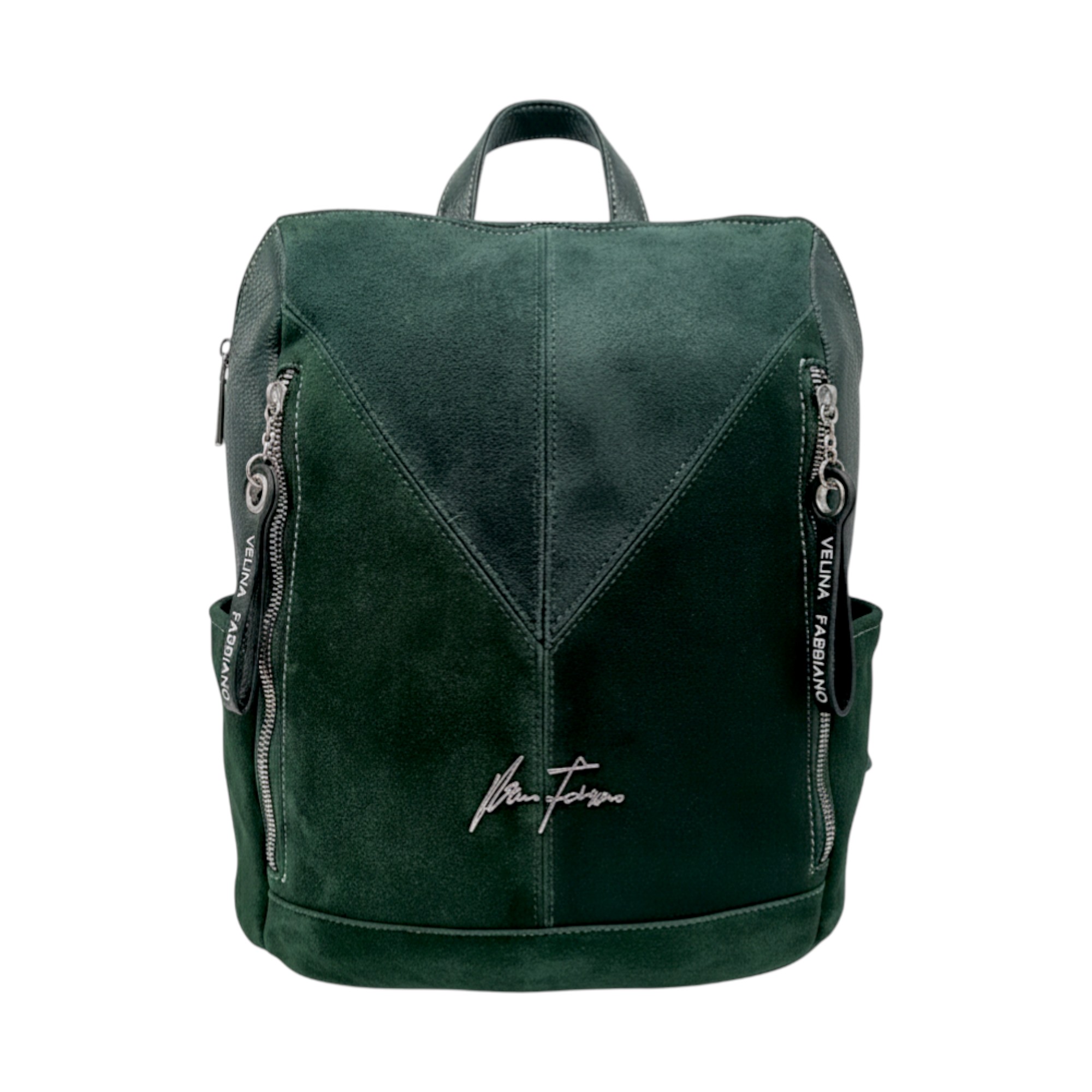 Rucsac damă Velina Fabiano VF25-362S, verde – design urban & compartimentare inteligentă (34 × 32 × 13 cm)