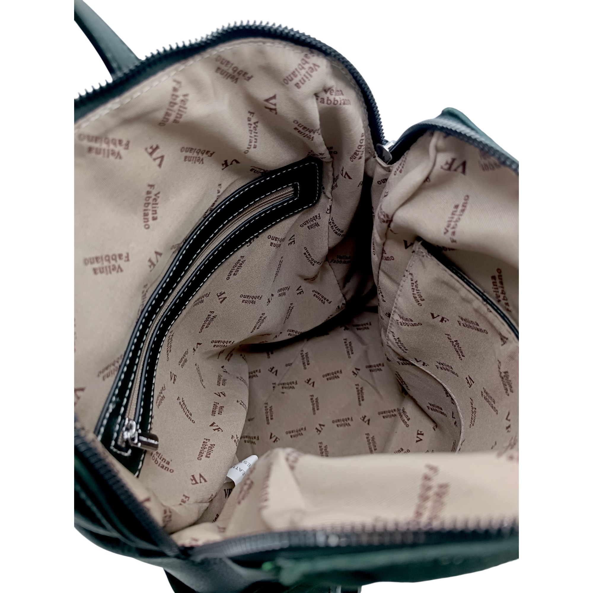 Rucsac damă Velina Fabiano VF25-362S, verde – design urban & compartimentare inteligentă (34 × 32 × 13 cm)