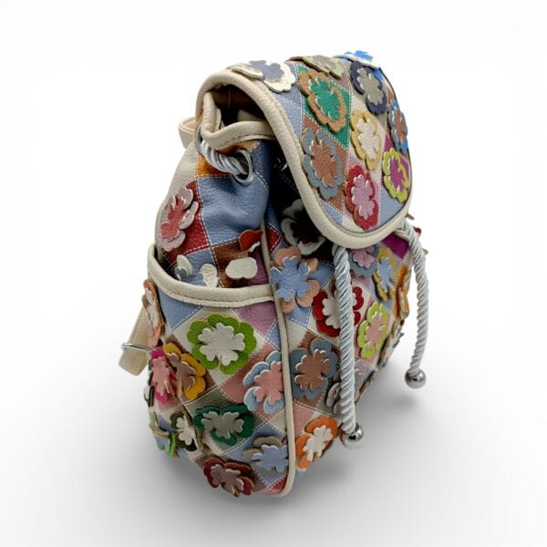 Rucsac damă multicolor Silvia Rosa SR25-083H – Bej (30×25×10 cm) | Design patchwork floral
