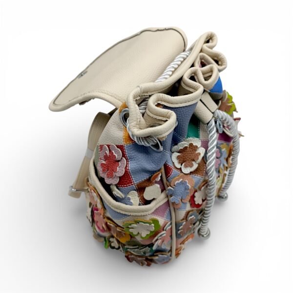 Rucsac damă multicolor Silvia Rosa SR25-083H – Bej (30×25×10 cm) | Design patchwork floral