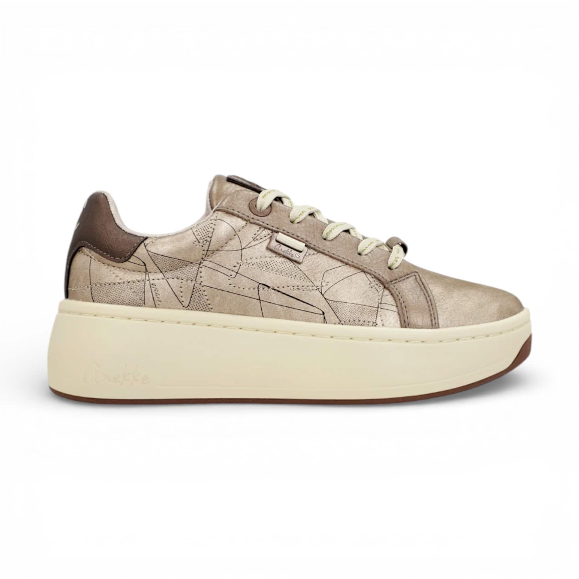 Anekke 42390-413 - Sneakers damă Copper cu talpă bej – imaginea 2