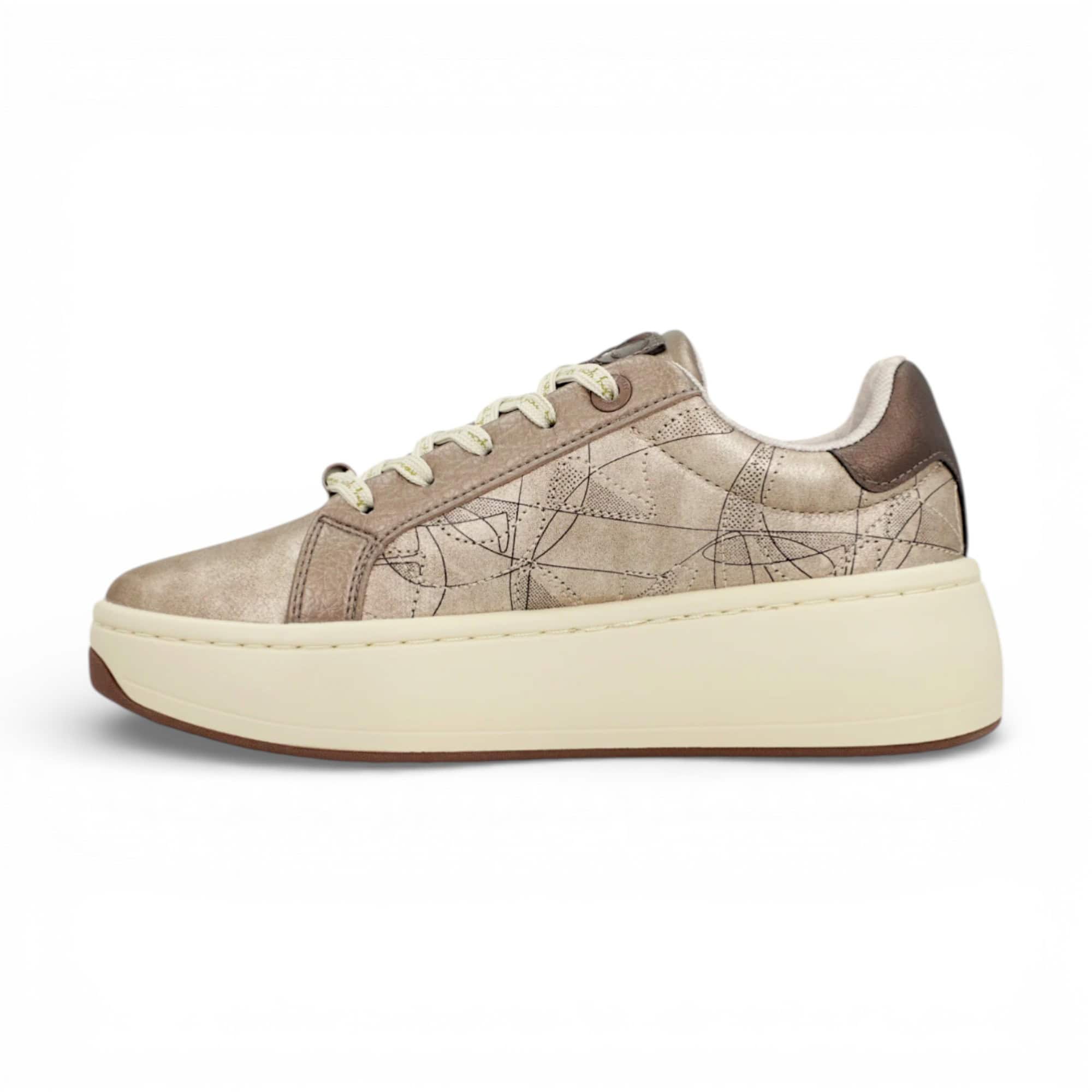 Anekke 42390-413 - Sneakers damă Copper cu talpă bej – imaginea 3