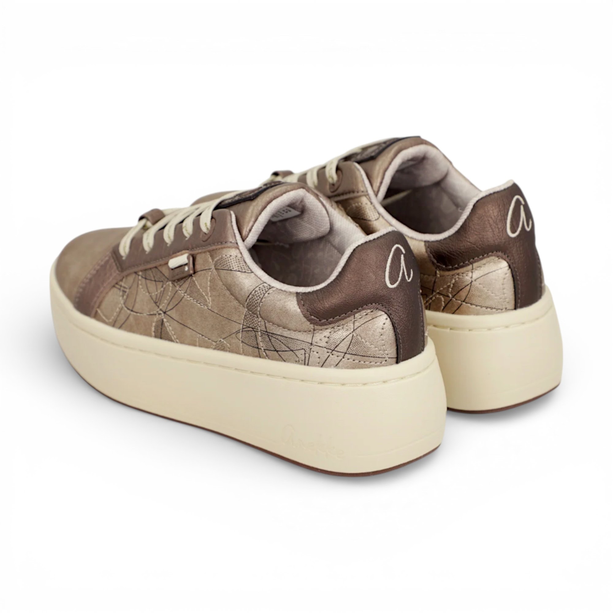 Anekke 42390-413 - Sneakers damă Copper cu talpă bej – imaginea 4