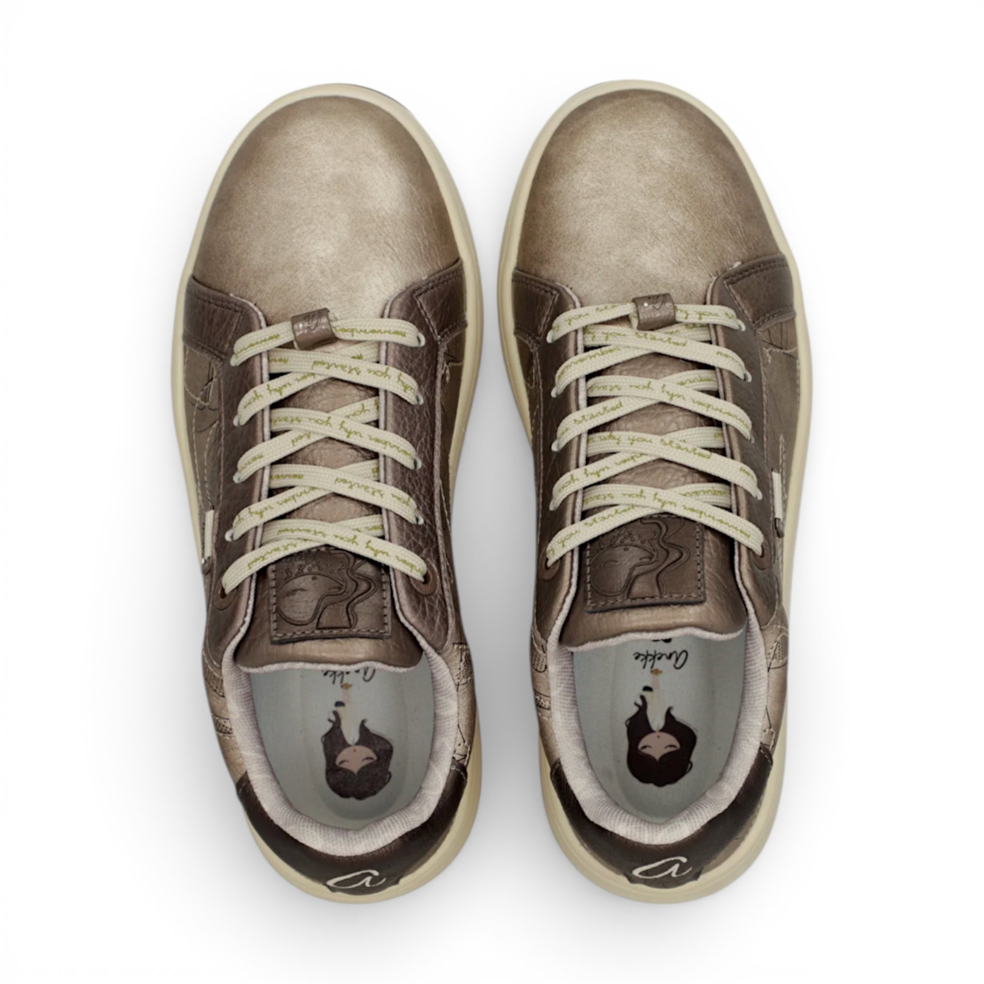 Anekke 42390-413 - Sneakers damă Copper cu talpă bej – imaginea 5