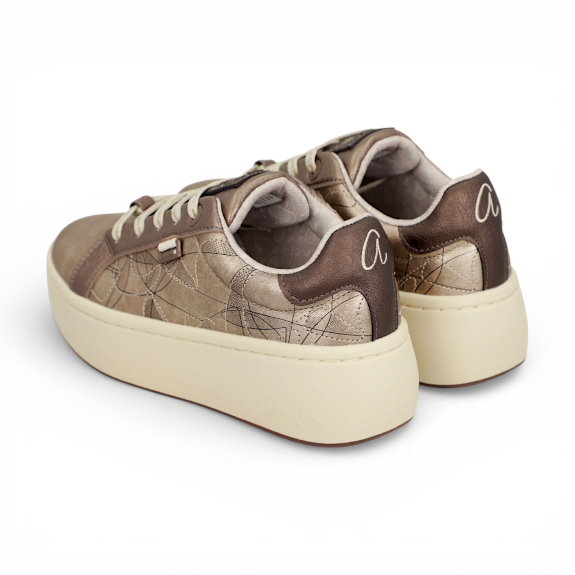 Anekke – Sneakers damă Copper cu talpă bej