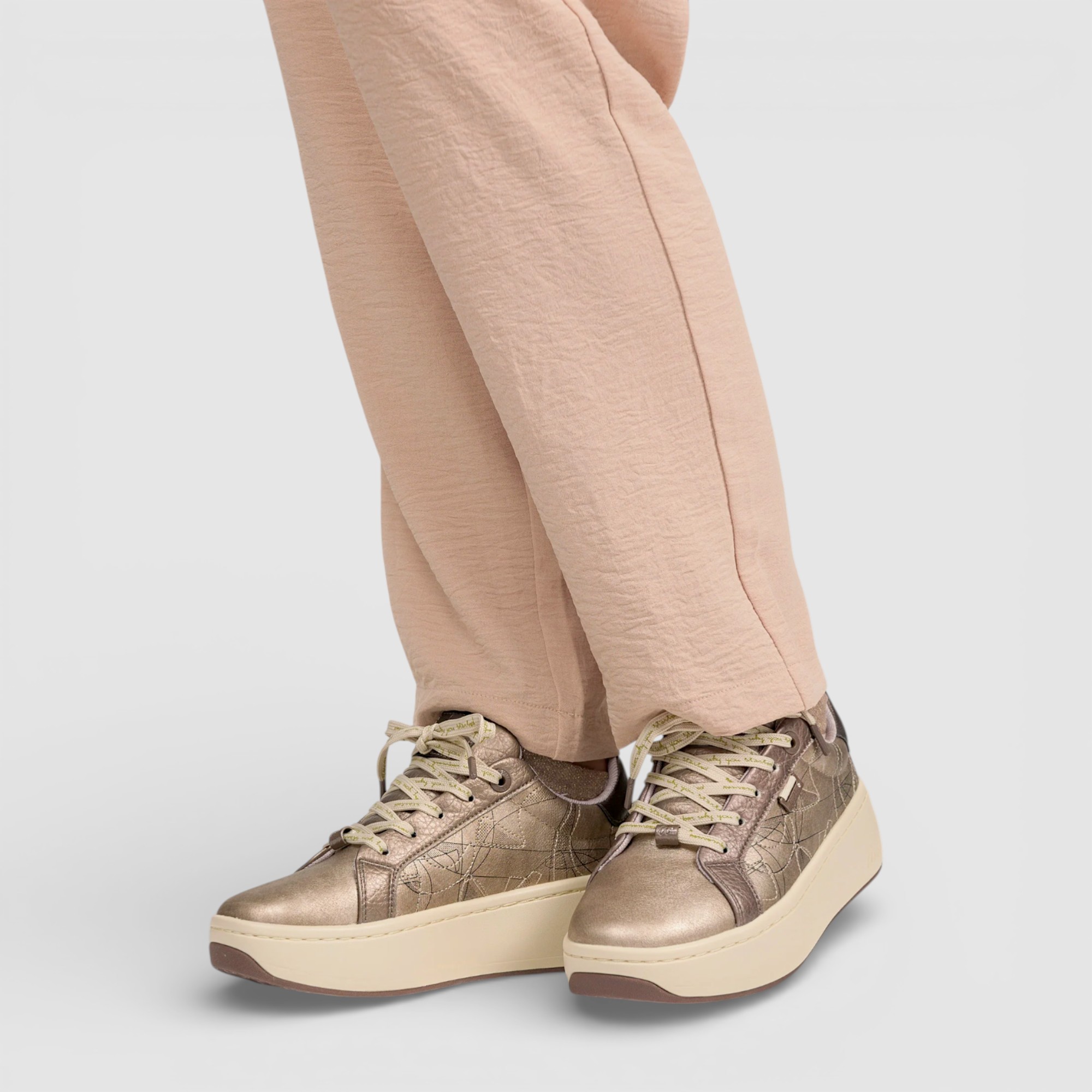 Anekke – Sneakers damă Copper cu talpă bej