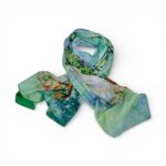Eșarfă Garden Impression 8108-5 – Ediție Artistică Reversibilă (2 Fețe), 50% Mătase & 50% Vîscoză, 180×68 cm, Cutie Cadou Inclusă
