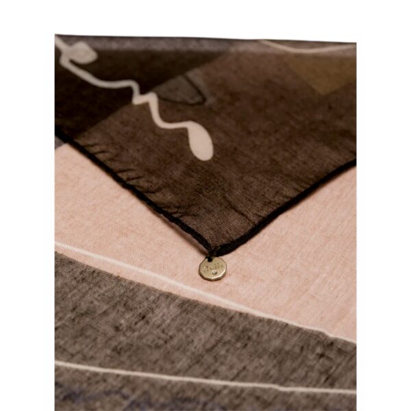 Eșarfă damă Anekke Eikon 42480-051 maro și nude – design artistic abstract și eleganță modernă