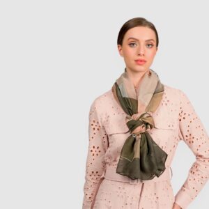 Eșarfă damă Anekke Eikon 42480-051 maro și nude – design artistic abstract și eleganță modernă