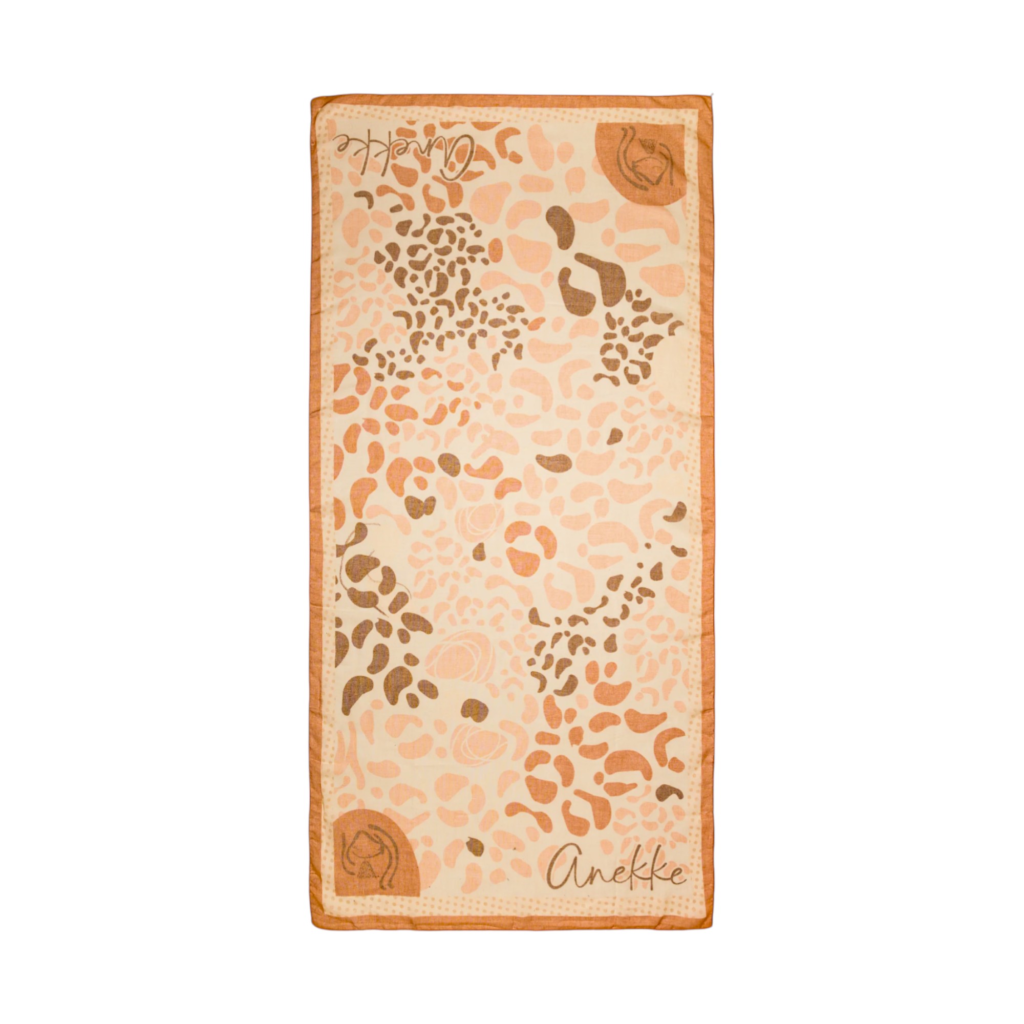 Eșarfă damă Anekke Gaia 42480-062 crem și portocaliu – design natural cu accente calde