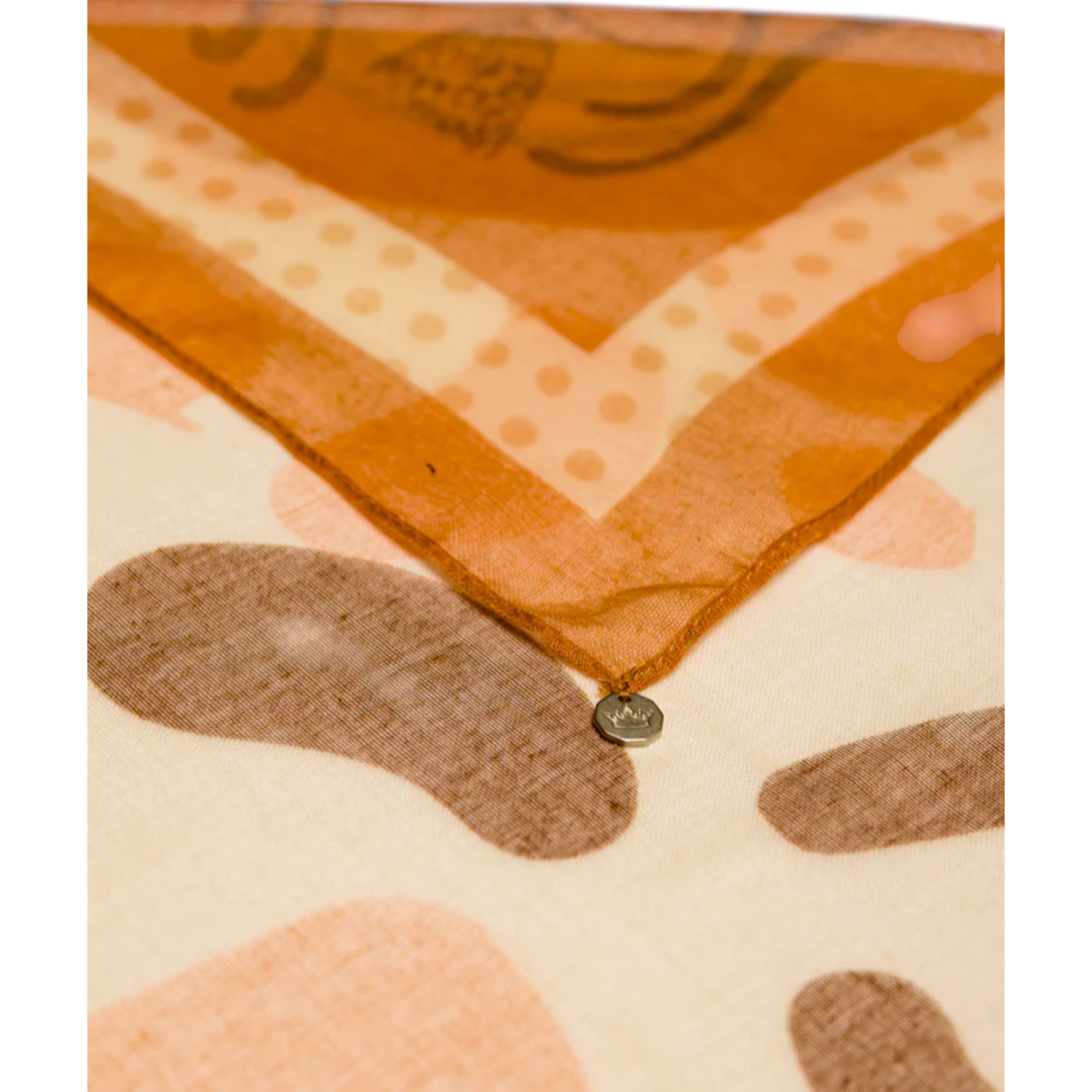 Eșarfă damă Anekke Gaia 42480-062 crem și portocaliu – design natural cu accente calde