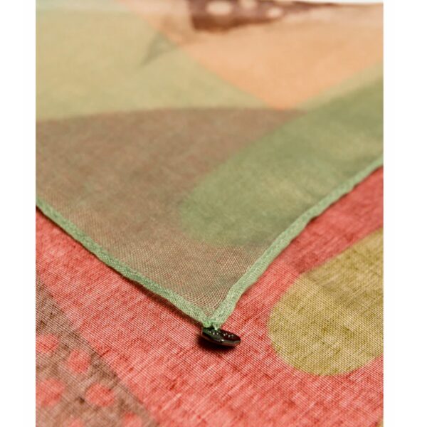 Eșarfă damă Anekke Muse 42470-031 – eșarfă verde artistică inspirată din Grecia antică