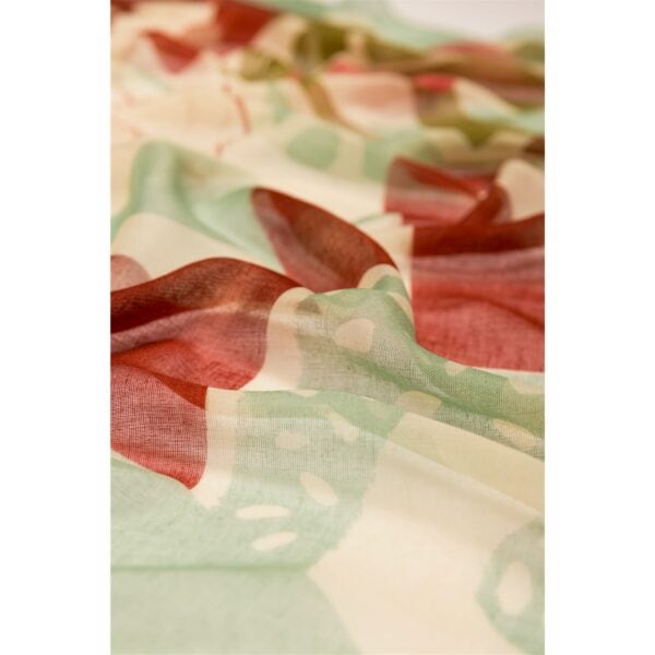 Eșarfă damă Anekke Muse 42470-031 – eșarfă verde artistică inspirată din Grecia antică
