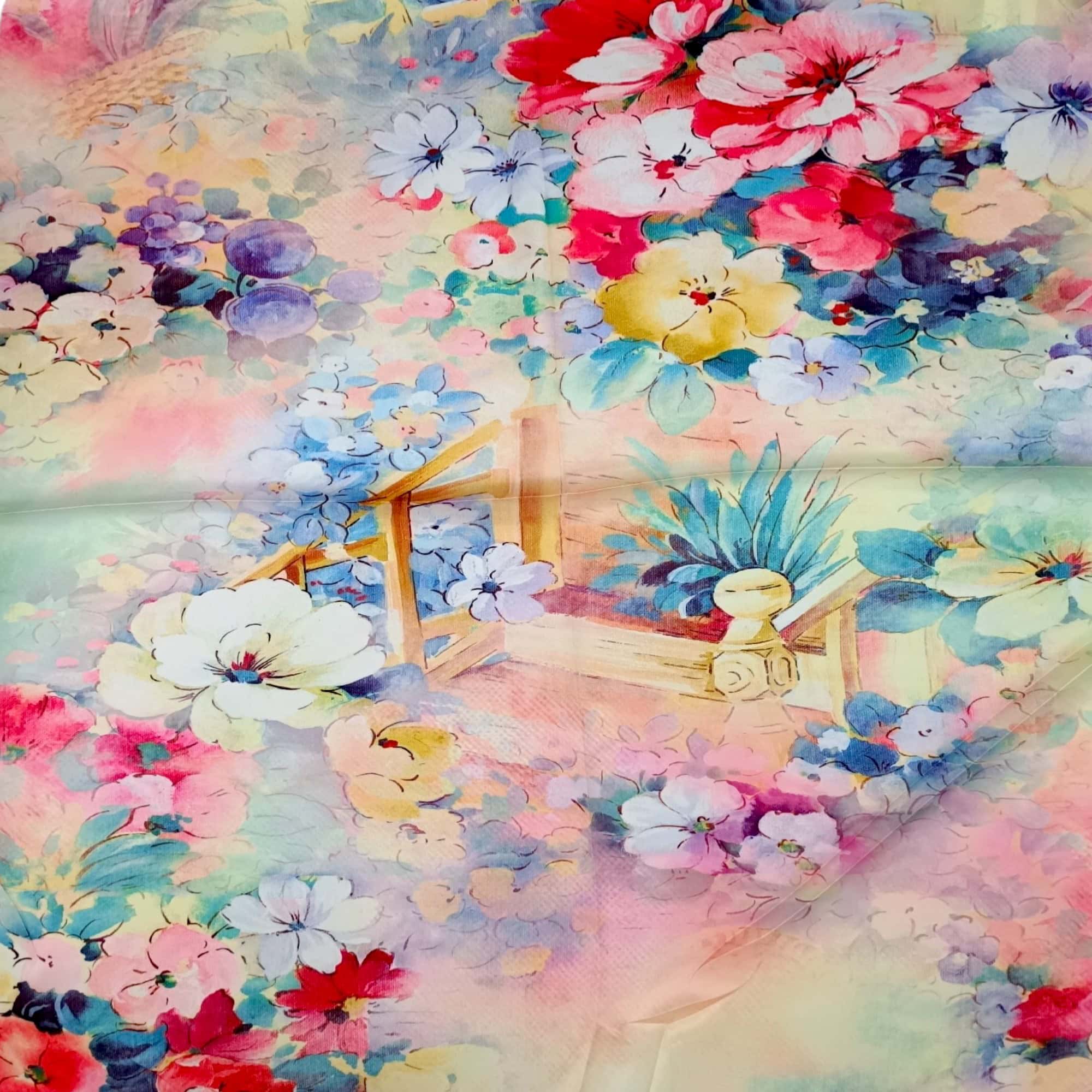 Eșarfă damă pătrată Artistic Impression 2024-05#1 – 70×70 cm, 50% Mătase & 50% Vîscoză, Cutie Cadou